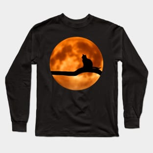 Cat on branch Long Sleeve T-Shirt